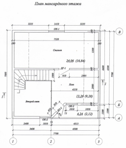 план мансарды