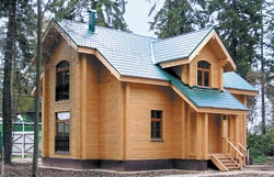 Дизайн дома из клееного бруса имеет свои особенности